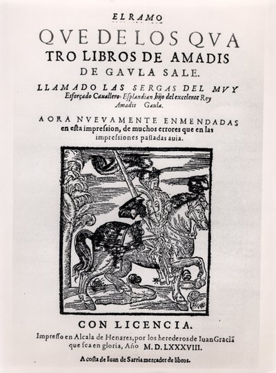 Title page of Amadis de Gaula, 1588 by Spanish School