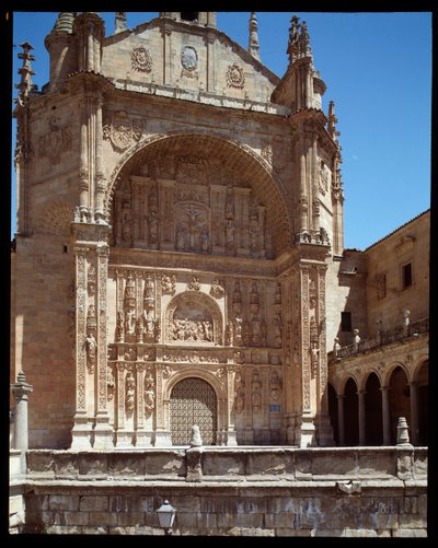 View of plateresque facade by Spanish School