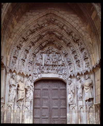 View of the Gothic Portal by Spanish School