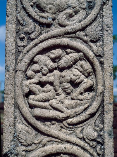 Relief of a Pillar of Buddhist Temple by Sri Lankan