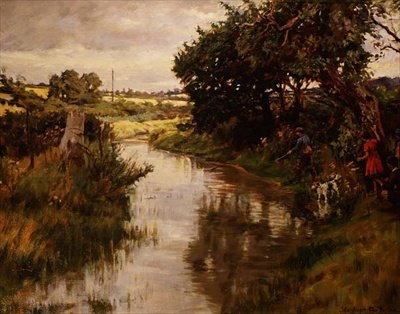 Children Fishing by Stanhope Alexander Forbes
