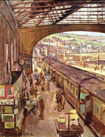 Penzance: Railway Station by Stanhope Alexander Forbes