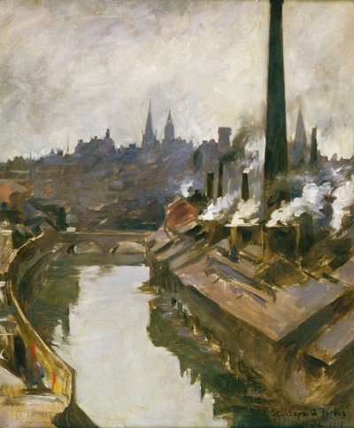 Sheffield: River and Smoking Chimneys by Stanhope Alexander Forbes