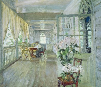 Manor House Terrace by Stanislav Julianovic Zukovskij