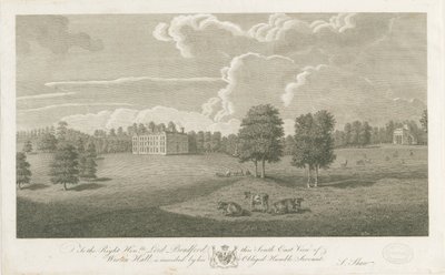 Weston-under-Lizard - Hall: engraving, nd [1762-1802] by Stebbing Shaw