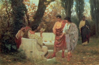 Roman Poet Catullus Reading his Poem by Stefan Vladislavovich Bakalowicz