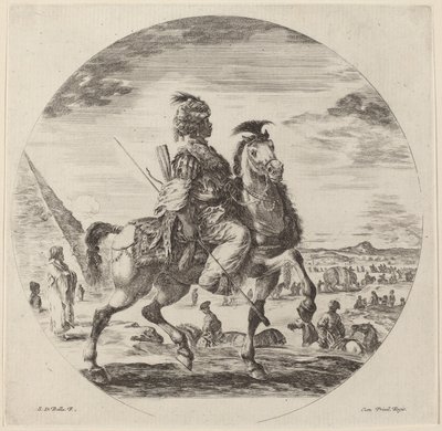 A Black Horseman by Stefano della Bella