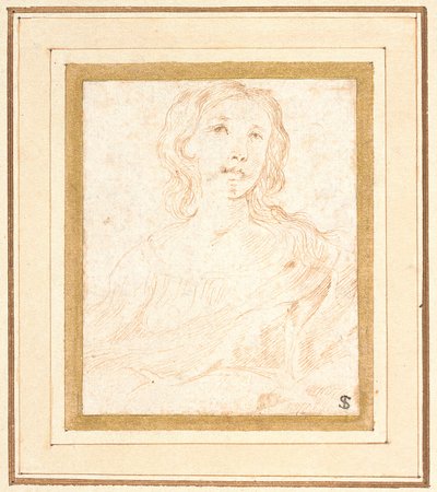 A Young Woman, Half Length by Stefano della Bella