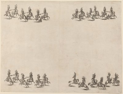 Cavaliers Fighting with Swords by Stefano della Bella