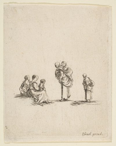 Four Beggar Women by Stefano della Bella