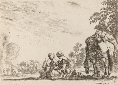 Gypsies at Rest by Stefano della Bella