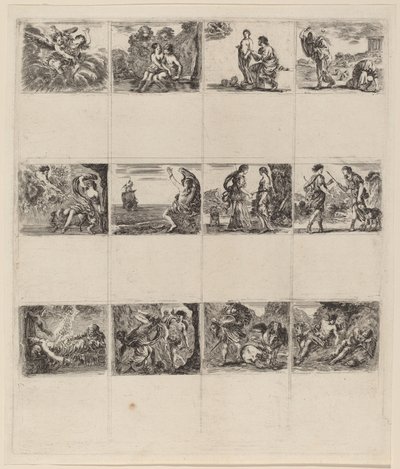 Mythological Playing Cards by Stefano della Bella