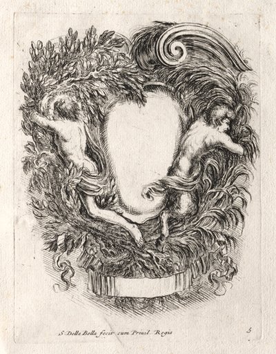 New Model for a Cartouche by Stefano della Bella