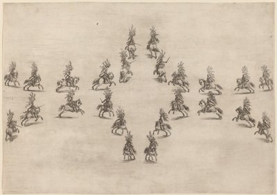 Twenty-Four Cavaliers in an Oval, 1652 by Stefano della Bella