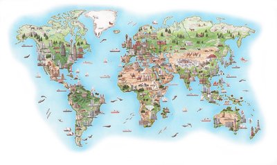 Pictorial World Atlas by Stephen Conlin