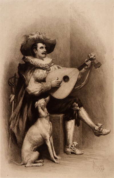 Musician and Dog by Stephen James Ferris