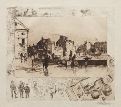 A Gale at Fécamp, Normandie by Stephen Parrish
