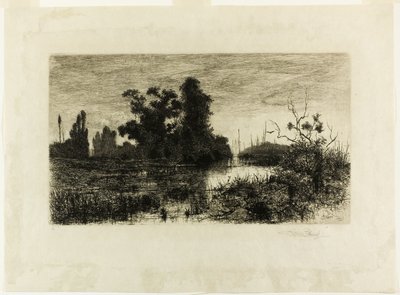 On the Schroon—Evening by Stephen Parrish