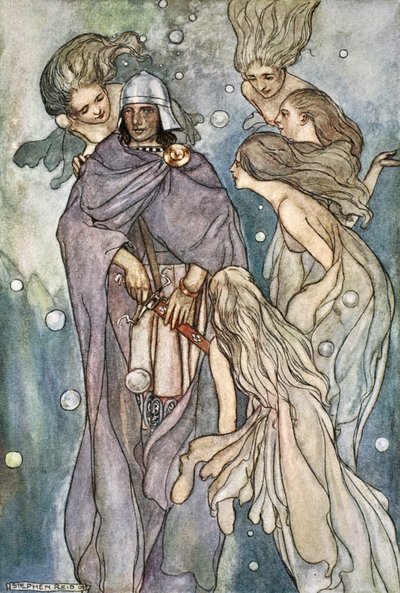 There dwelt the red-haired ocean-nymphs, c1910 by Stephen Reid