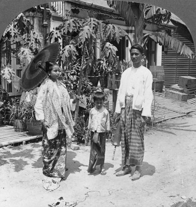 Burmese Family, Rangoon, Burma by Stereo Travel Co