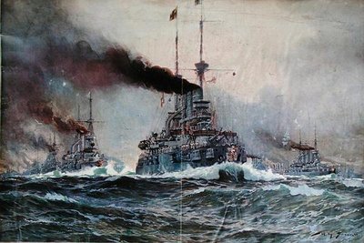 The German Flotilla at Sea by Willy Stoewer 