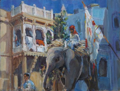 Elephant in Jodhpur by Sue Wales