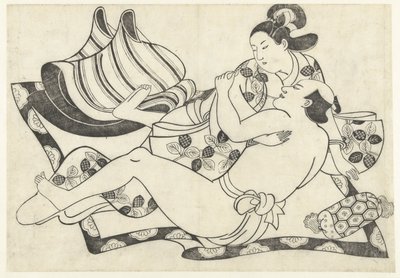 Lovers on a Carpet by Sugimura Jihei