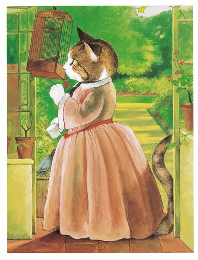 Illustration from Pre-Raphaelite Cats by Susan Herbert