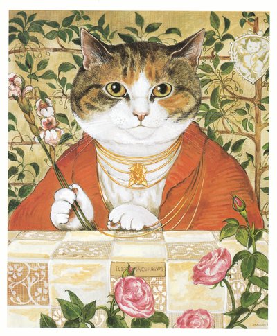 Illustration from Pre-Raphaelite Cats by Susan Herbert
