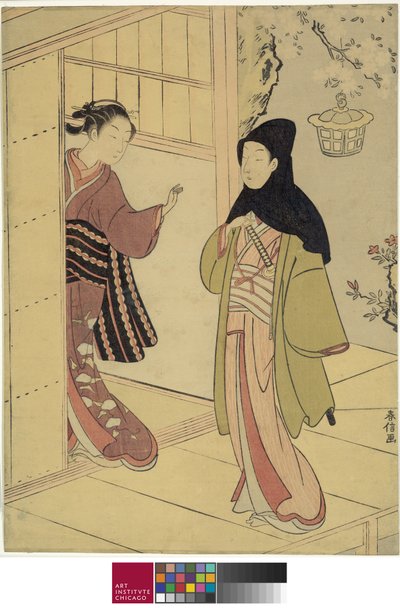 An Evening Visit by Suzuki Harunobu