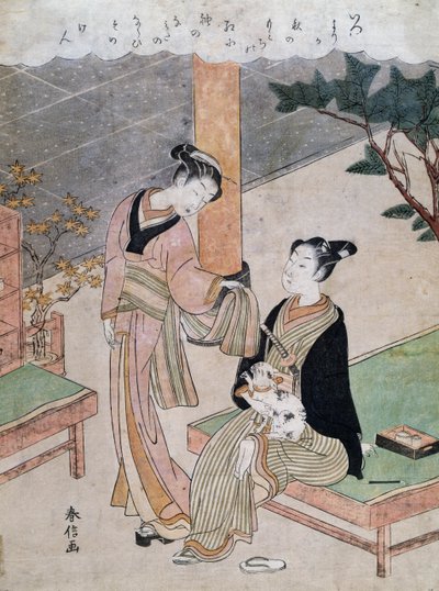 Courtesans, by Suzuki Harunobu, Japan by Suzuki Harunobu