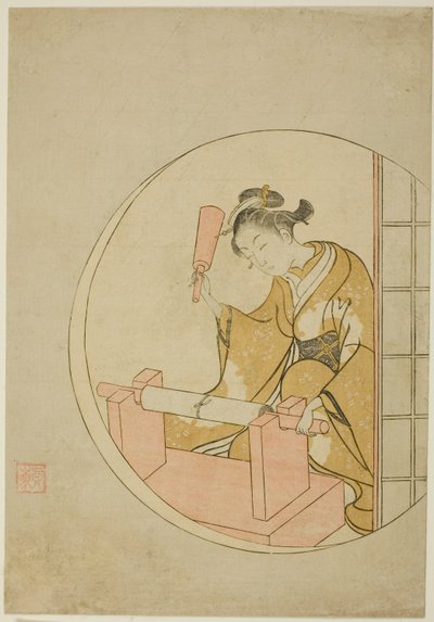 Fulling Cloth by Suzuki Harunobu