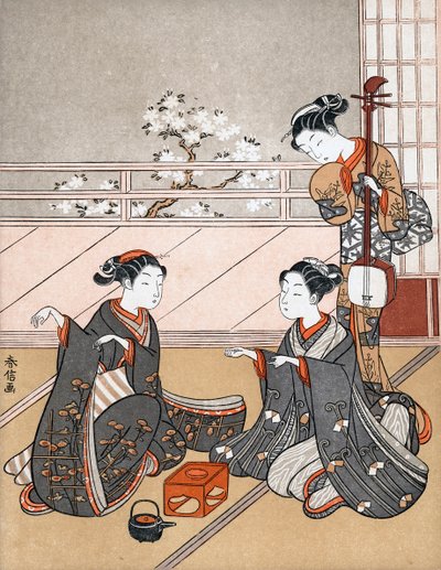 Girls Playing the Game of Ken by Suzuki Harunobu