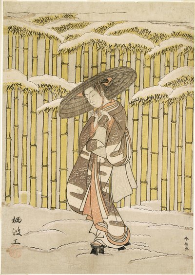 Passing the Bamboo Grove by Suzuki Harunobu