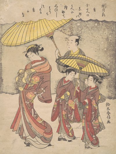 Snow by Suzuki Harunobu