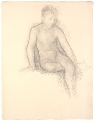 Seated Naked Boy by Svend Hammershøi