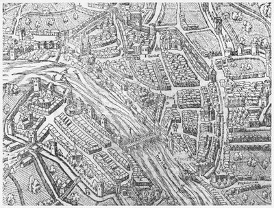 Map of Basel by Swiss School