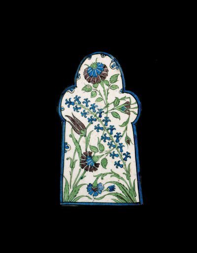 Shaped tile, Damascus, late 16th century by Syrian School