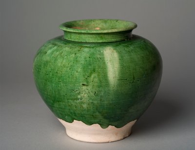 Green-glazed Jar by Tang Dynasty Chinese School