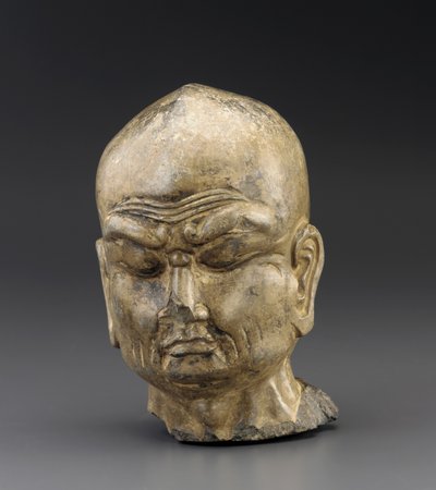 Head of a Luohan by Tang Dynasty Chinese School