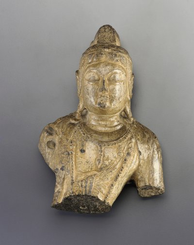 Small Bust of Buddhist Figure by Tang Dynasty Chinese School