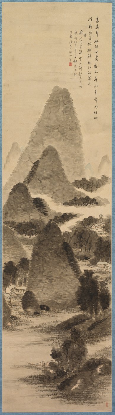 Landscape with Boater by Tanomura Chikuden