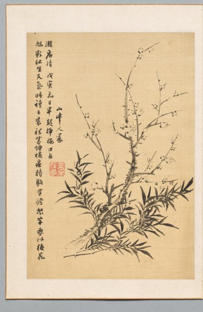 Plum Blossoms and Bamboo by Tanomura Chikuden