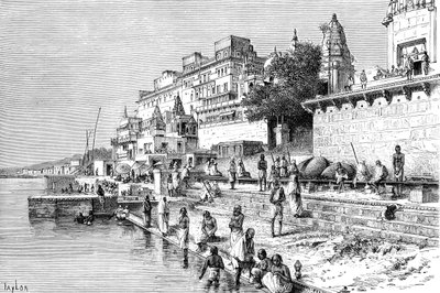 Benares Varanasi, India, 1895 by Taylor