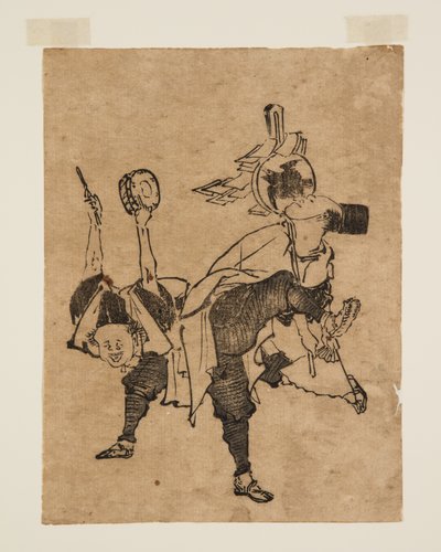 (colour woodblock print) by Teisai Hokuba