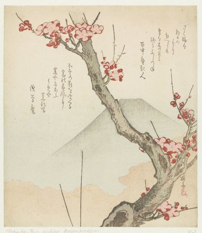 Mount Fuji and a Blossoming Plum by Teisai Hokuba