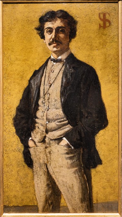 The Portrait of Maurizio Angeli by Telemaco Signorini