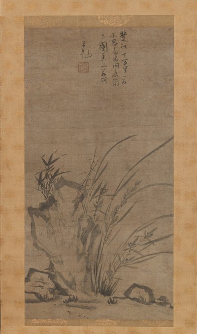 Orchids, Bamboo, Briars, and Rocks, mid-14th century by Tesshu Tokusai