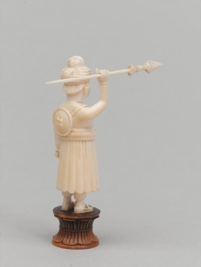 Black pawn, chess piece, India, circa 1820 by Tessier