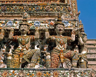 Caryatids of the Temple Wat Arun by Thai School
